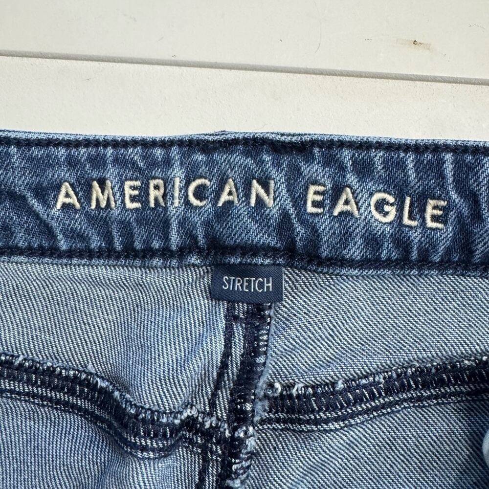 American Eagle Size 2 (29" Waist) High Rise Flare Blue Jeans Stretch Medium Wash - Picture 7 of 7